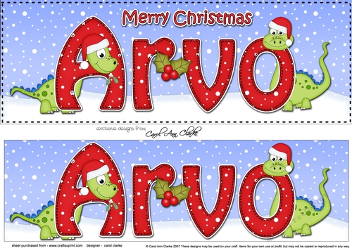Large DL Merry Christmas ARVO 3D decoupage 