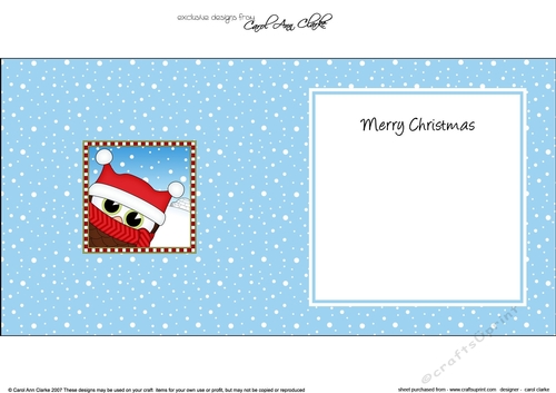 Christmas square landscape insert - Cute Fun Little Hoot Owl
