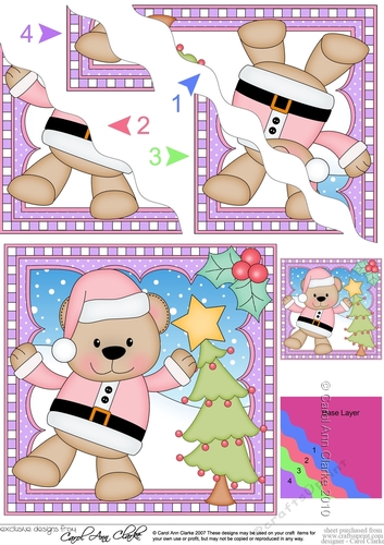 Christmas Wavey Corner Stacker - Livvy Bear