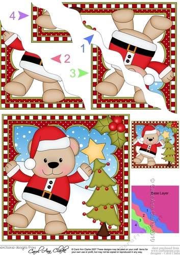 Christmas Wavey Corner Stacker - Livvy Bear