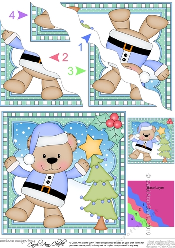 Christmas Wavey Corner Stacker - Livvy Bear
