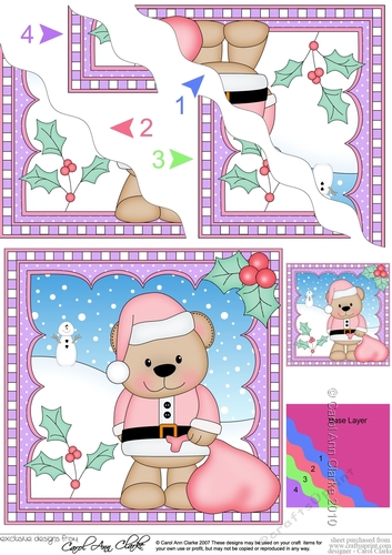 Christmas Wavey Corner Stacker - Livvy Bear