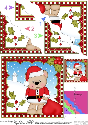 Christmas Wavey Corner Stacker - Livvy Bear