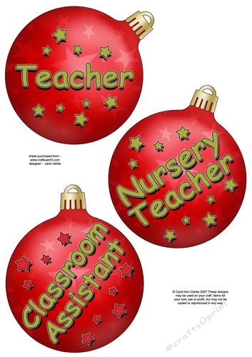 3D Christmas Bauble Decoupage Sheet