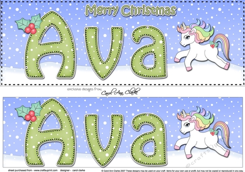 Large DL Merry Christmas AVA 3D decoupage 