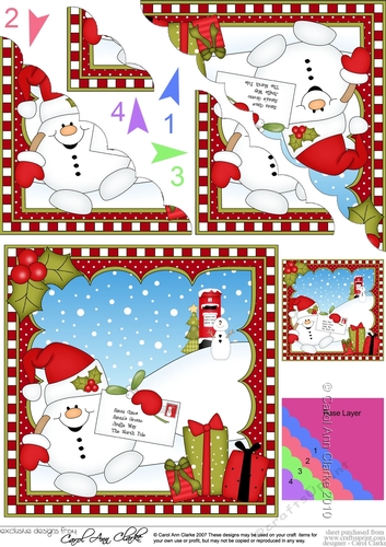 Christmas Snowball Sam Scalloped Corner Stacker