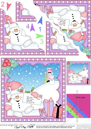 Christmas Snowball Sam Scalloped Corner Stacker