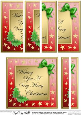Elegant Christmas Greeting Card with Side Stacker Topper