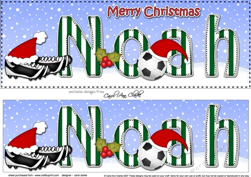Large DL Merry Christmas NOAH 3D decoupage 