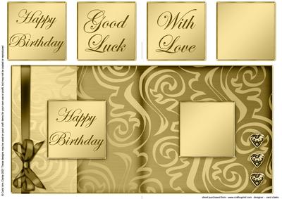 Elegant Flourish Fold Back Card