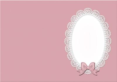 A5 Pearls and Lace Card Front or Insert