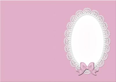 A5 Pearls and Lace Card Front or Insert