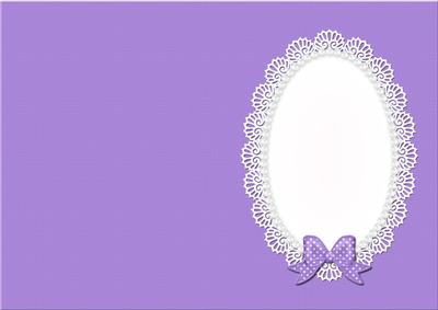 A5 Pearls and Lace Card Front or Insert