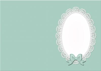 A5 Pearls and Lace Card Front or Insert