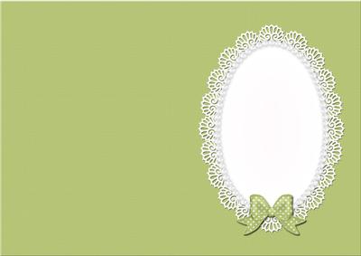 A5 Pearls and Lace Card Front or Insert