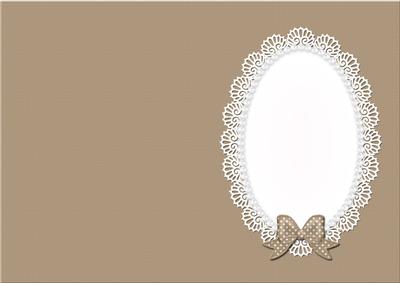 A5 Pearls and Lace Card Front or Insert