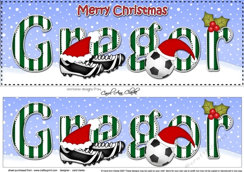 Large DL Merry Christmas GREGOR 3D decoupage 