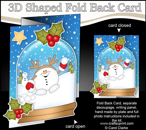 Christmas 3D Shaped No-Hole Fold Back Mini Kit - Snowball Sam is Snowballing
