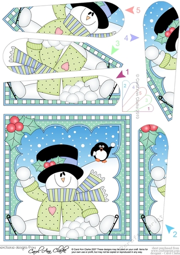 Christmas Snowman Rio Fan Pyramage Topper