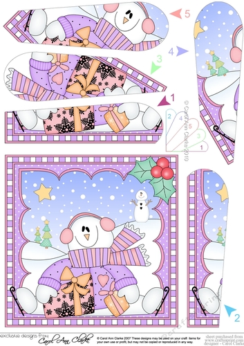 Christmas Snowman Rio Fan Pyramage Topper