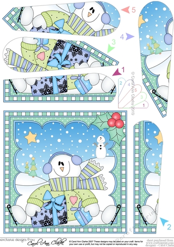 Christmas Snowman Rio Fan Pyramage Topper