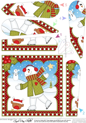 Christmas Snowman Rio Fan Pyramage Topper
