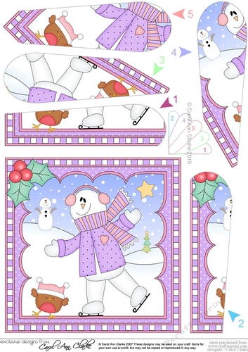 Christmas Snowman Rio Fan Pyramage Topper