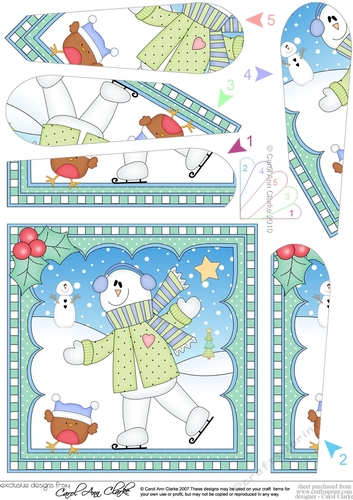 Christmas Snowman Rio Fan Pyramage Topper