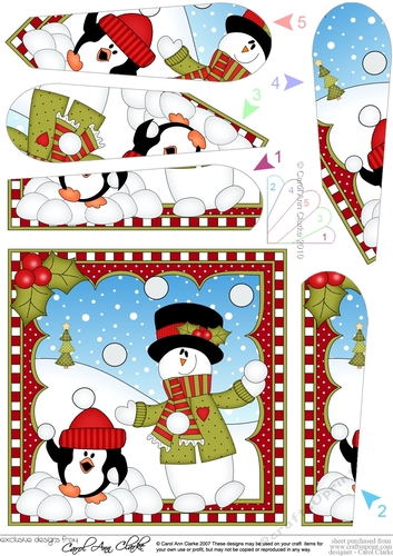 Christmas Snowman Rio Fan Pyramage Topper