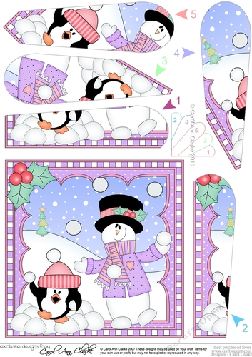 Christmas Snowman Rio Fan Pyramage Topper