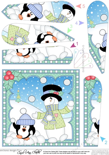 Christmas Snowman Rio Fan Pyramage Topper