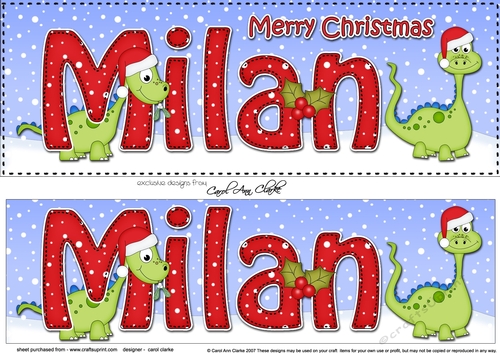 Large DL Merry Christmas MILAN 3D decoupage 