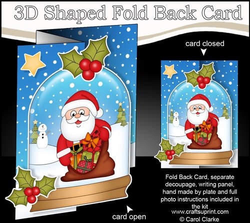 Christmas 3D Shaped No-Hole Fold Back Mini Kit - Santa has a Sack of Presents