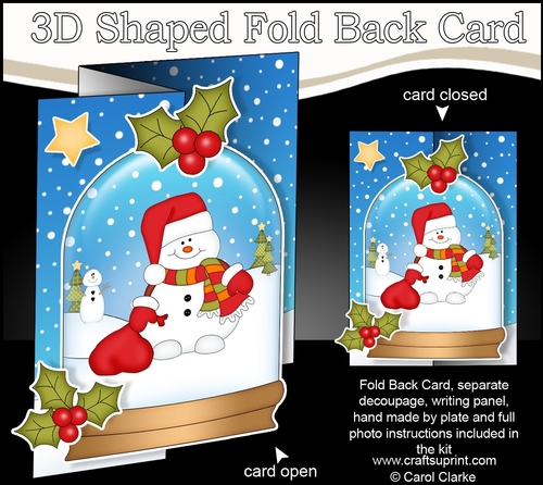Christmas 3D Shaped No-Hole Fold Back Mini Kit - Snowman Oli has a Sack of Presents