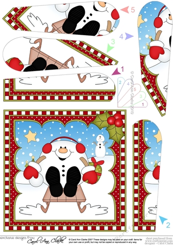 Christmas Snowball Sam Fan Pyramage Topper