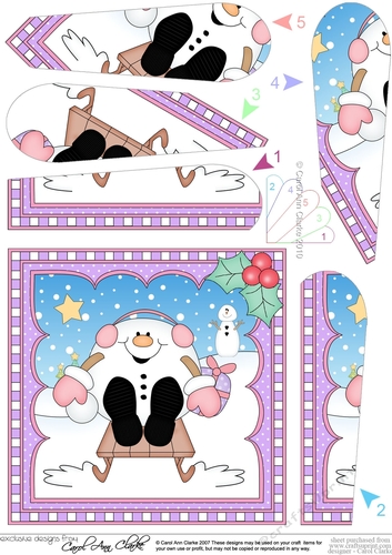 Christmas Snowball Sam Fan Pyramage Topper