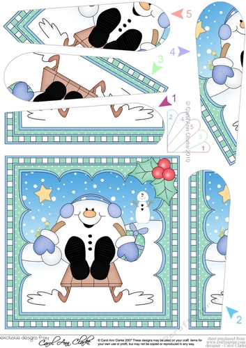 Christmas Snowball Sam Fan Pyramage Topper