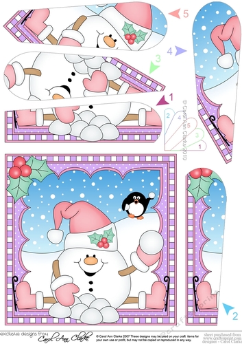 Christmas Snowball Sam Fan Pyramage Topper