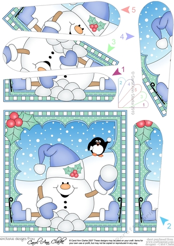 Christmas Snowball Sam Fan Pyramage Topper