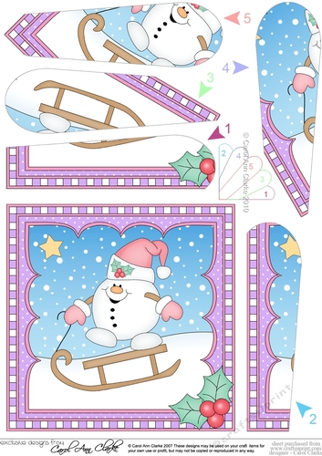 Christmas Snowball Sam Fan Pyramage Topper