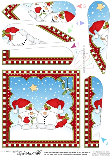 Christmas Snowball Sam Fan Pyramage Topper