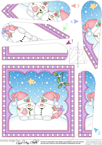 Christmas Snowball Sam Fan Pyramage Topper