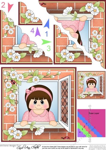 Scalloped Corner Stacker - Through the Window - Little Teen