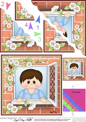 Scalloped Corner Stacker - Through the Window - Little Teen