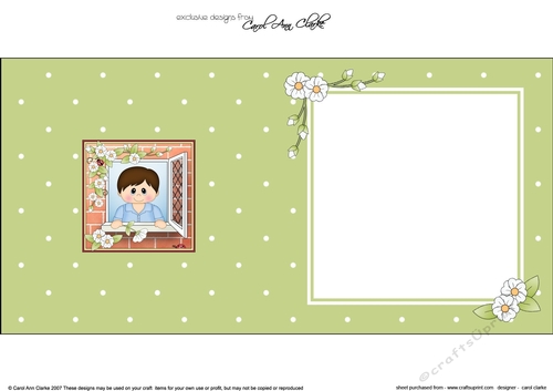 Square landscape insert - Through the Window - Little Teen