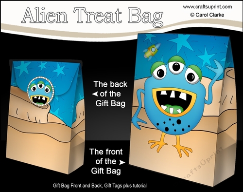 3D Gift Bag Mini Kit - Cute Alien Juya
