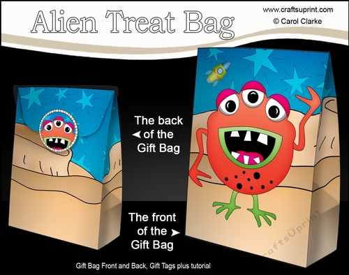 3D Gift Bag Mini Kit - Cute Alien Xago