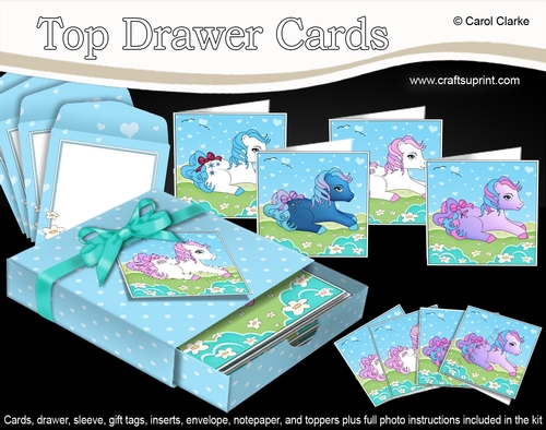 3D Top Drawer Cards Bumper Kit  -  Cute Little Ponies