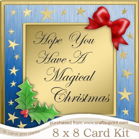 8 x 8 Elegant Christmas Greetings Kit with 3D Decoupage