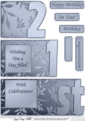 21st Elegant Metallic Book Sheet